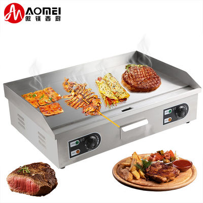 Hotel Restaurant Kitchen Equipment Stainless Steel Table Top Electric Flat Plate Griddle