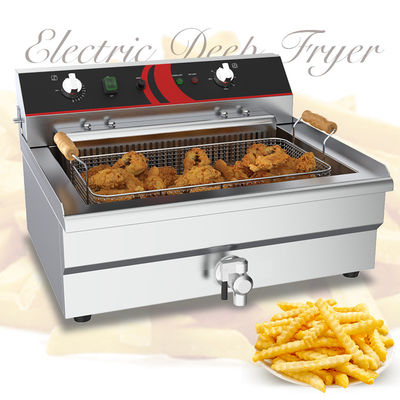 Timing Control Electric Fryer Power Source Electric Stainless Steel French Fries Machine
