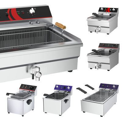 Timing Control Electric Fryer Power Source Electric Stainless Steel French Fries Machine