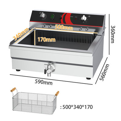 Timing Control Electric Fryer Power Source Electric Stainless Steel French Fries Machine