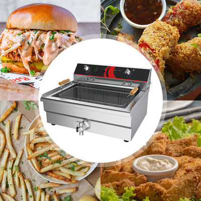 Timing Control Electric Fryer Power Source Electric Stainless Steel French Fries Machine