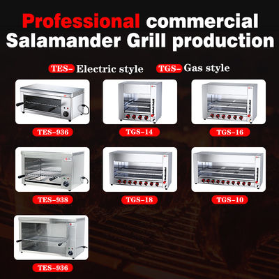 Kitchen Equipment Projects Gas Meat Broiler Infrared Salamander Grill with 6 Burners