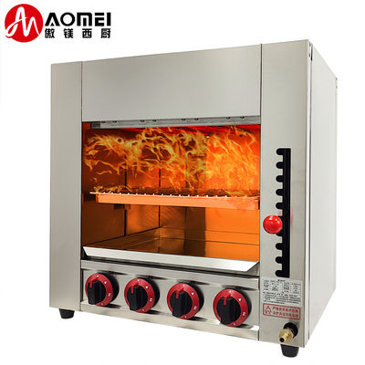 Kitchen Equipment Projects Gas Meat Broiler Infrared Salamander Grill with 6 Burners