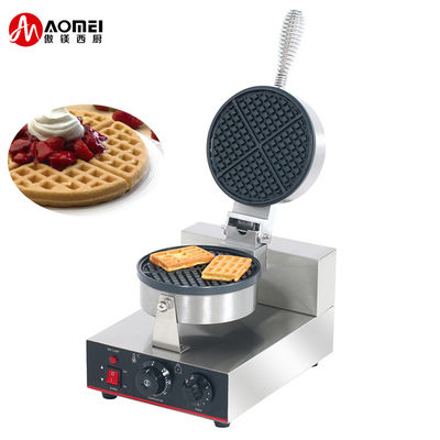 Single Head Automatic Rotary Commercial Belgian Waffle Pancake Maker with 1200W Power