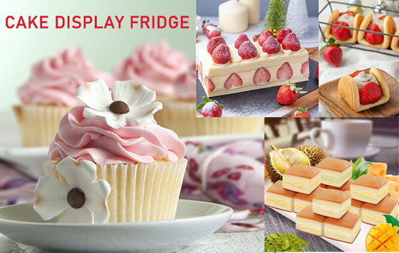 Bakery Display Cake Refrigerated Cold Food Bars Counter Cabinet with Display Cooler
