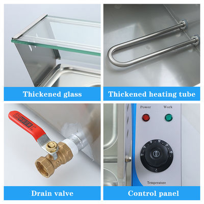 270*330*100mm Pan Size 220V Glass Cover Bain Marie with 3/4/5/6 Plates Professional