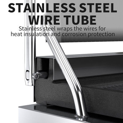 Electric Silver White Table Top Panini Contact Grill for Perfectly Grilled Sandwiches