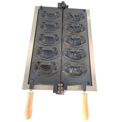 Commercial Waffle Maker Cartoon Shape Electric Snack Machine with Temp. Range 0-300'C