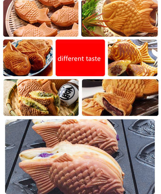 Korean Fish Cake Commercial Electric Taiyaki Waffle Maker with 18 KG Stainless Steel