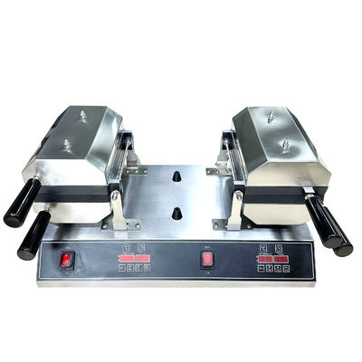 Double Waffle Maker Ice Cream Machine with Open Mouth Fish Shape and Timer 0-10 minutes