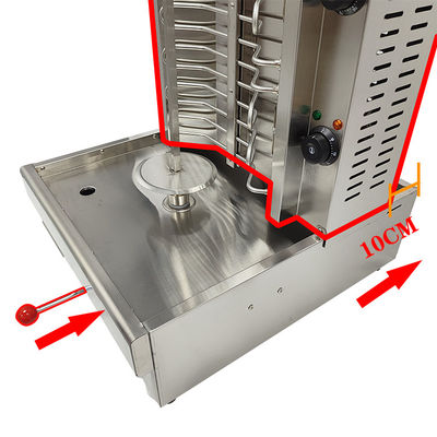 Electric Chicken Rotisserie with Temperature Range 50-300C and 520*650*950mm Size