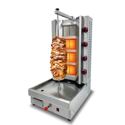 Sustainable PG-04 Commercial 4 Burner Doner Kebab Machine Gas Shawarma Machine For Restaurant