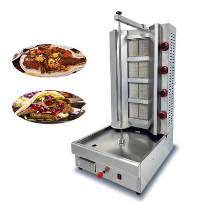 Sustainable PG-04 Commercial 4 Burner Doner Kebab Machine Gas Shawarma Machine For Restaurant