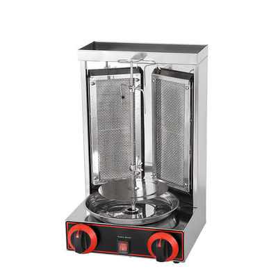 2 in1 Automatic Rotating Doner Kebab Machine for LPG 2800Pa 37x37.5x53.5cm Packing Size