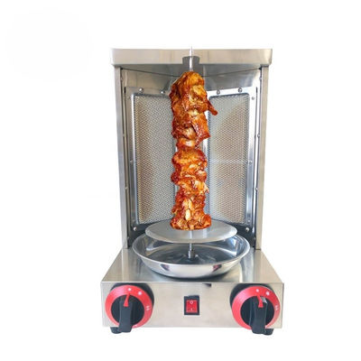 2 in1 Automatic Rotating Doner Kebab Machine for LPG 2800Pa 37x37.5x53.5cm Packing Size
