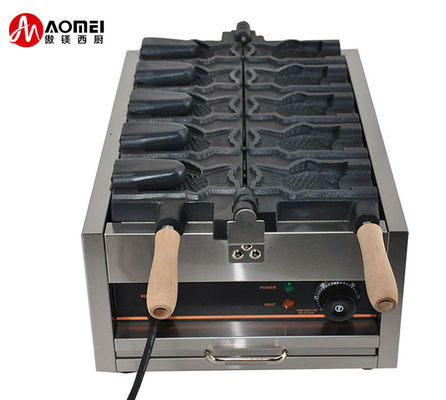 Stainless Steel Taiyaki Making Machine for Snack Equipment and 128x8x78mm Fish Size