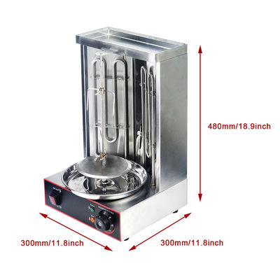 2 Burners Electric Vertical Rotisserie Chicken Broiler for Automatic Meat Production
