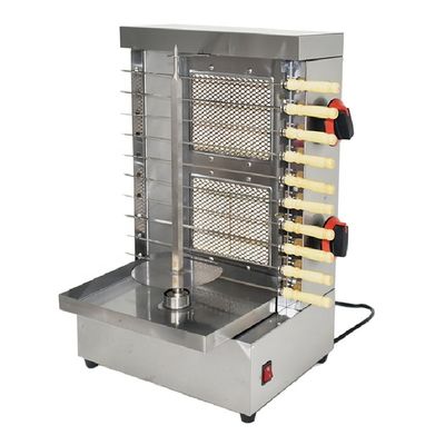 Gas Shawarma Machine 2 Burner Chicken Doner Kebab BBQ Grill Skewers Maker For Outdoor
