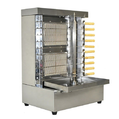 Gas Shawarma Machine 2 Burner Chicken Doner Kebab BBQ Grill Skewers Maker For Outdoor
