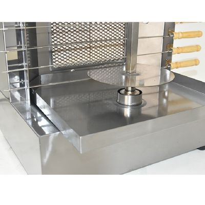 Gas Shawarma Machine 2 Burner Chicken Doner Kebab BBQ Grill Skewers Maker For Outdoor