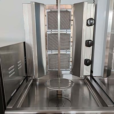 220V Full Automatic Shawarma Grill Doner Kebab Machine with 2/3/4/5/6 Burners Gas Grill