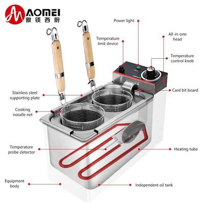220v Voltage Electric Noodle Cooker Temperature Range 30-110 C Perfect for Restaurant