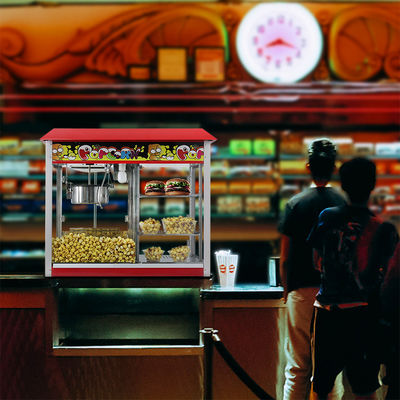 Convenient Outdoor Popcorn Machine with Food Warmer and Private Mold Design