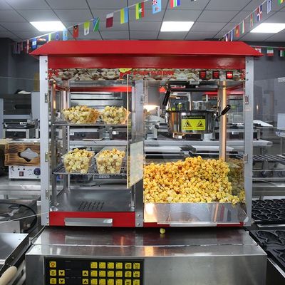 Convenient Outdoor Popcorn Machine with Food Warmer and Private Mold Design