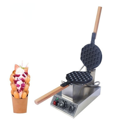 Making Bubble Waffle with Ball Waffle Maker Commercial Belgian Waffle Rotary Machine