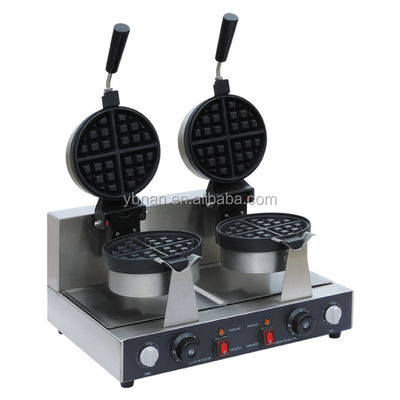 Double Plate Belgium Waffle Baker Waffle Maker Machine for Waffles and Timer Feature