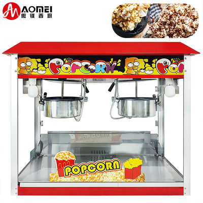 Low Noise Level Automatic Double Pot Sweet Popcorn Maker Popcorn Making Machine 860*420*740mm