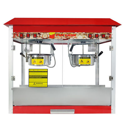 Low Noise Level Automatic Double Pot Sweet Popcorn Maker Popcorn Making Machine 860*420*740mm