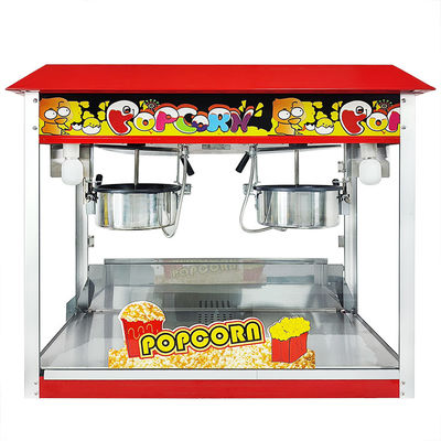 Low Noise Level Automatic Double Pot Sweet Popcorn Maker Popcorn Making Machine 860*420*740mm
