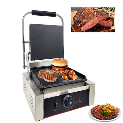 PTFE Non-Stick Stainless Steel Electric Panini Press Machine for Home Restaurant Hotel