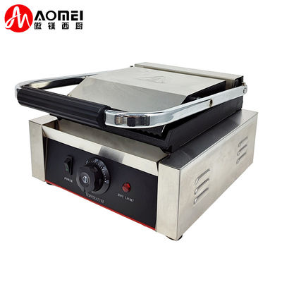 PTFE Non-Stick Stainless Steel Electric Panini Press Machine for Home Restaurant Hotel