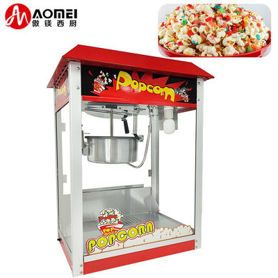 Electric Commercial Popcorn Maker With Cart For And Red Color