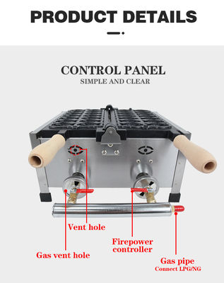Lpg Type Taiyaki Fish Machine 14 pcs Mini Fish Waffle Maker for Item Number AO-1104R