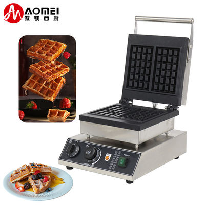 Outdoor Waffle Maker Machine with Non-stick Square Shape and Electricity Power Source