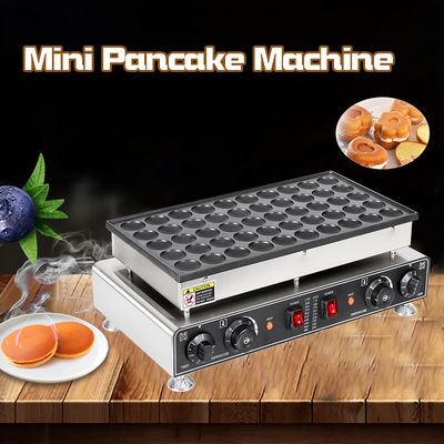 50 Piece Electric Non-Stick Taiyaki Waffle Machine with Commercial Poffertjes Plates
