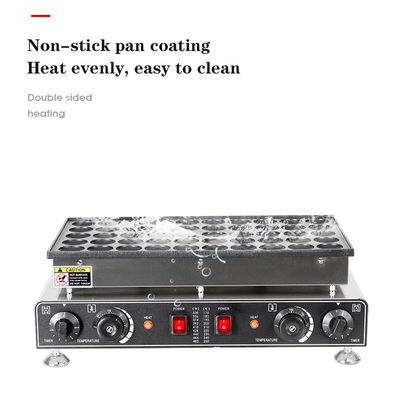 50 Piece Electric Non-Stick Taiyaki Waffle Machine with Commercial Poffertjes Plates