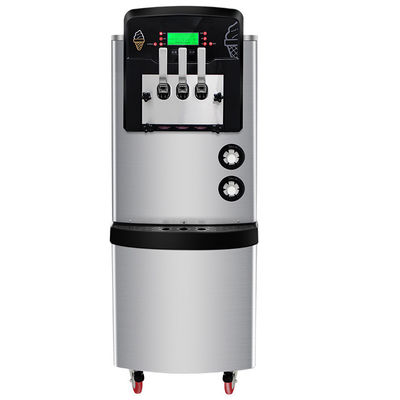 Commercial Floor Standing 3 Flavor Soft Serve Ice Cream Machine with 36-42L/h Capacity