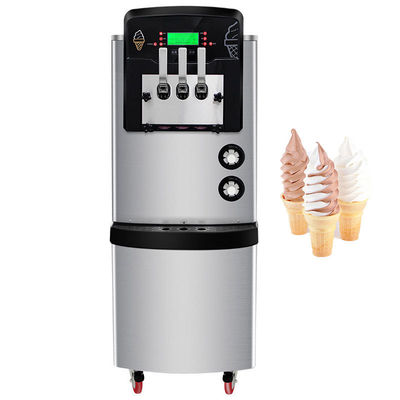 304 Food Grade Stainless Steel Commercial Soft Serve Ice Cream Maker with Three Flavors