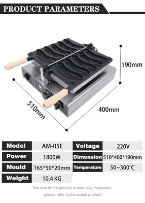 10.4 KG Mini Waffle Maker Banana Shape for Easy Snack Making