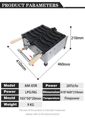 5pcs Gas Electric Long Waffle Maker Nonstick for Nonstick Waffle Making Machines