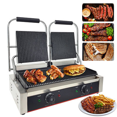 215*215mm Upper Grill Size Electric Panini Press Contact Grill for Catering Businesses