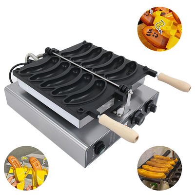 510x400x190mm Banana Shape Waffle Making Machine 2023 Model 5pcs Capacity Nonstick