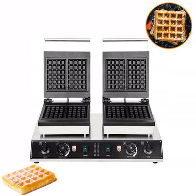 Commercial Square Belgian Waffle Bakers Machine with 4KW Power and Fast Waffle Making