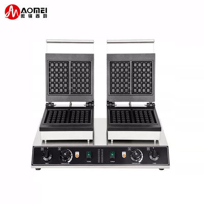 Commercial Square Belgian Waffle Bakers Machine with 4KW Power and Fast Waffle Making