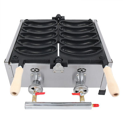 Powerful 1800W Gas Waffle Maker with Custom Mould Shape Design Professional