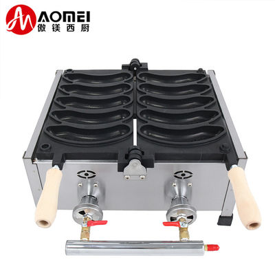 Powerful 1800W Gas Waffle Maker with Custom Mould Shape Design Professional
